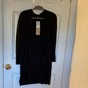 NWT Halogen Black Long Cardigan